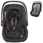 Infant Carseat Insert, 2-in-1 Reversible Baby Car Seat Cushion for Newborn Toddler Head & Body Support Car Seat Pad for Carseats, Strollers, Swings, Bouncers(Black)