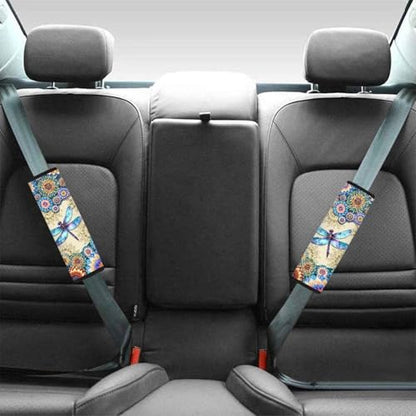 Dreaweet Seatbelt Covers for Women Boho Dragonfly Print Seat Belt Covers 2 Pack Car Seat Belt Cover for SUV Truck Sedan Soft Seat Belt Cushion Shoulder Strap Pads - color: Boho Dragonfly