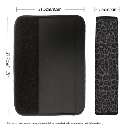 Dreaweet Black Leopard Print Seatbelt Covers for Women Soft Comfortable Seat Belt Cover Pad Fashion Cheetah Print Car Accessories 2 Pack Universal Car Seat Shoulder Strap Pads - color: Black Cheetah Print