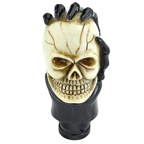 Skull Shifter Knobs Car Racing Gear Lever Stick Skeleton Shift Handle Fit Most Manual Automatic Vehicles Trucks, Beige - color: Beige