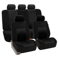 FH Group Trendy Elegance 3D Air Mesh Car Seat Covers - Universal Fit, Washable Seat Cover for SUV, Sedan, Van, Black, Full Set