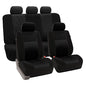 FH Group Trendy Elegance 3D Air Mesh Car Seat Covers - Universal Fit, Washable Seat Cover for SUV, Sedan, Van, Black, Full Set