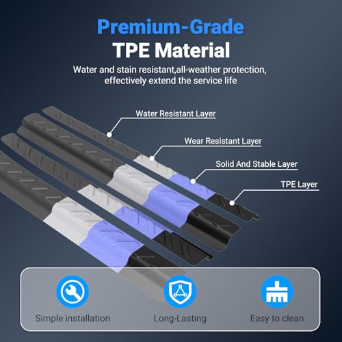 Exterior Door Sill Protector Compatible with 2019-2026 Chevy Silverado GMC Sierra 1500 Crew Cab Door Sill Guard Replacement for 2019-2026 Chevy Silverado Accessories - size: Compatible with 19-26 Silverado Sierra 1500(EXT)