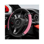 Bling Car Steering Wheel Cover, 15 Inch Sparkly Rhinestone Soft Leather Steering Wheel Protector, Non-Slip Universal Auto Elastic Steering Wheel Covers for Women Girls (Pink) - color: Pink