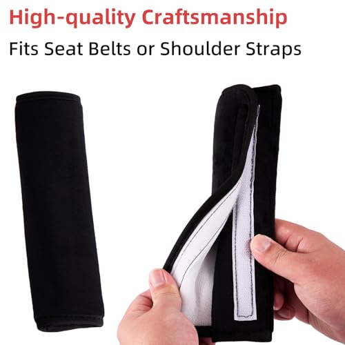 2 Pack Soft Seat Belt Cover Pad with Embroidered Fabric Sticker (Flag-USA) - Comfortable Seatbelt Covers for All Cars and All Ages - Seat Belt Extender Shoulder Pad - Seatbelt Cushion for Backpack - size: USA Flag