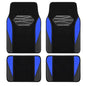 Skechers Car Floor Mats,Waterproof Universal Fit Car Mats,Faux Leather Car Floor Mats,Carbon Floor Mats for Cars with Anti-Slip Skechers Heel Pad Fit for SUV,Vans,Sedans,Trucks,Blue