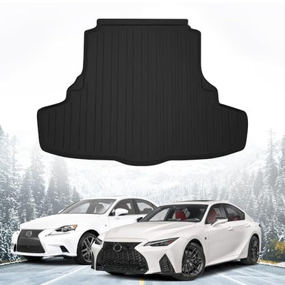 Premium Cargo Liner for Lexus is 250 is 300 is 350 is 500 2016-2025 - 100% Protection - Custom Fit Car Trunk Mat - All-Season Black Cargo Mat - 3D Shaped Laser Measured Trunk Liners