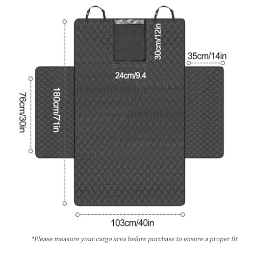 SUV Dog Cargo Liner for Toyota Grand Highlander 2024-2026, Waterproof Dog Trunk Cover, Pet Cargo Mat SUV, Scratchproof Dog Seat Cover with Side Walls & Non-Slip Backing