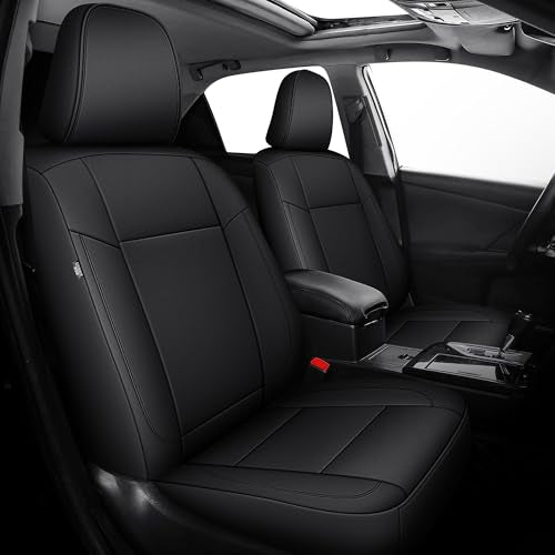 TTX LIGHTING Custom Fit for Toyota Camry Car Seat Covers 2012 2013 2014 2015 2016 2017 Full Set Waterproof Faux Leather Airbag Compatible Black - size: 4.Camry 2012-2017 5 Seat Full Set