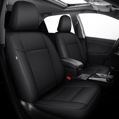 TTX LIGHTING Custom Fit for Toyota Camry Car Seat Covers 2012 2013 2014 2015 2016 2017 Full Set Waterproof Faux Leather Airbag Compatible Black - size: 4.Camry 2012-2017 5 Seat Full Set