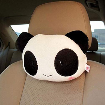 Estel Cartoon Cute Panda Plush Auto Car Seat Headrest Neck Rest Cushion Pillow 1 Pair with Different Faces
