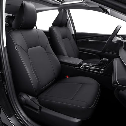 TTX LIGHTING Seat Covers for Toyota Camry 2025 2026,Full Set Waterproof Faux Leather Airbag Compatible Seat Covers Custom Fit Camry Full Wrap Black - size: 4.Camry 2025-2026 5 Seat Full Set