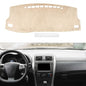 Dashboard Cover Anti-Slip/Anti Dust Dash Cover Mat Carpet for Toyota Corolla 2014-2018 Flannel Beige
