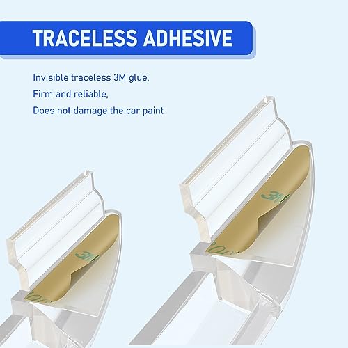 4 PCS Car Door Anti-Collision Strip, Rearview Anti-Impact Sticker, Door Protection Decorative Covers, Universal Car Side Door Edge Protector (Black)