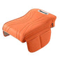 Car Armrest Pad, Universal Armrest Cushion Pad, Leather Armrest Box Pad (Without Cup Holder, Orange-B) - color: Without cup holder, Orange-B