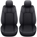 LUCKYMAN CLUB 2022-2026 Tundra Pickup Trucks Car Seat Covers X05-T3-2 Front-only, Fit Crew/Crewmax/Extended/Double/Regular Cab with Water Proof Faux Leather (Black Front) - color: Black, size: 2022-2026 Front Pair