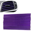 20PCS Car Vent Outlet Trim, Waterproof Car Air Conditioner Decoration Strip for Vent Outlet, Flexible Bendable Auto Air Conditioning Vents Decorative Strip, Universal for Most Vehicles(Purple)