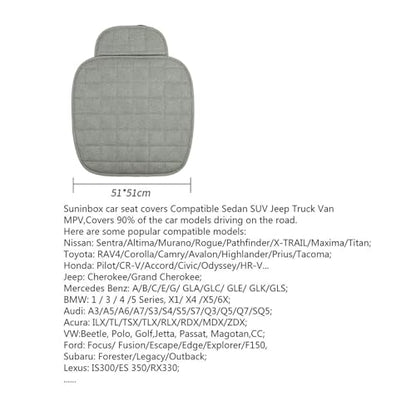 Linen Seat Cover for Car,2 Pack Bottom Seat Covers for Trucks, Car Seat Cushion,Pads,Mat,Protector Universal Fit Most Automotive[Gray Front Seat] - color: 2 Pack Grey