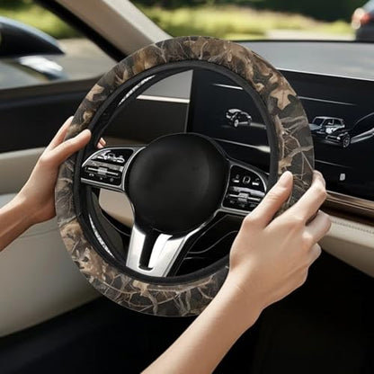 AFPANQZ Steering Wheel Cover for Cars Universal Fit 14 to 15 inch, Branch Pattern Car SUV Sedans Accessories Steering Wheel Protection Sweat Absorption - color: Branch Pattern