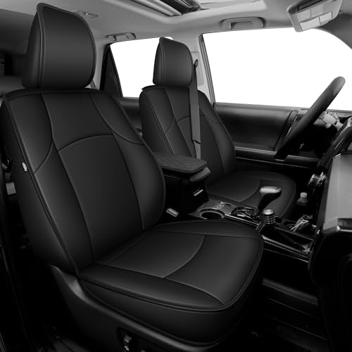 TTX LIGHTING Car Seat Covers Custom Fit for Toyota 4Runner 2010-2022 2023 2024 5 Seats Full Set Luxury Leather Seat Cushion Waterproof Automotive Seat Protectors(5 Seat,Black) - size: 1.4Runner 2010-2024 5 Seat Full Set