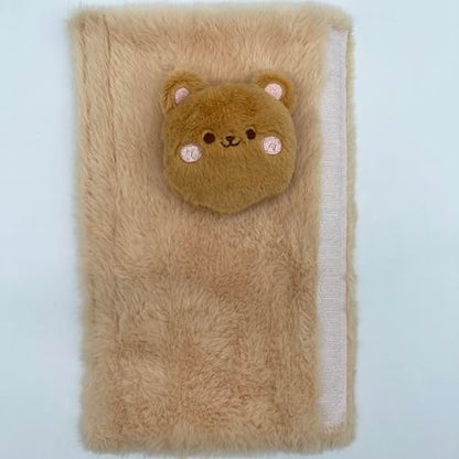 Baby Car Seat Neck Cover, Baby Strap Pad, Car Seat Strap Cover, Car Seat Belt Cover Boy Girl, Baby Neck Pad, Car Strap Pad Fleece, Belt Pad Plush Doll, Seat Belt Pads (Bear Doll in Brown Fleece) - color: Bear doll in brown