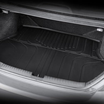 Floor Mats for Honda Civic Sedan 2012-2015, All Weather Floor Mats Trunk Cargo Liner and Door Sill Guards Accessories, Full Coverage Set (Not fit Coupe or Hybrid Models) - style: For Honda Civic | 2012-2015