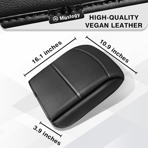 Center Console Armrest Cover Fit for Ford F150 2021-2025 2026 Accessories, Comfort Armrest Pad Console Lid Cushion Vegan Leather 1-Inch Extra Thick(Bucket Seat ONLY) - size: 2) 21-25 |F150| Bucket Seat, +Thick