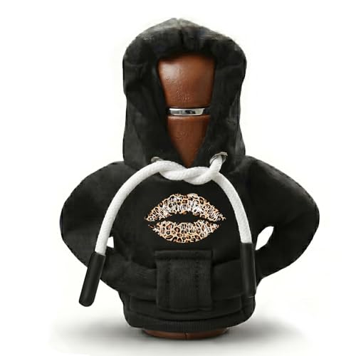 Sexy Leopard Lips Gear Shift Hoodie, Universal Car Shift Knob Cover,Aesthetic Manual Automatic Stick Shifter Cover Mini Hoodie,Car Interior Accessories Leopard Lips Gifts for Drivers Women Men - color: Leopard Print Lip