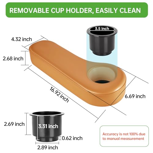 10L0L Golf Cart Rear Seat Kit Arm Rest Set with Cup Holder for Yamaha EZGO Club Car Golf Cart UV-Proof Coating Long Lasting, No Drilling Kits Include - color: orange