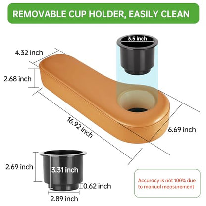 10L0L Golf Cart Rear Seat Kit Arm Rest Set with Cup Holder for Yamaha EZGO Club Car Golf Cart UV-Proof Coating Long Lasting, No Drilling Kits Include - color: orange