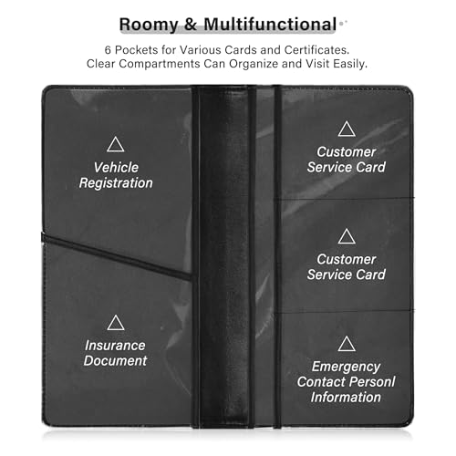 linqin Car Registration and Insurance Card Holder, Winter Scottish Highland Cow Glove Box Organizer Card Document Wallet - color: Winter Scottish Highland Cow