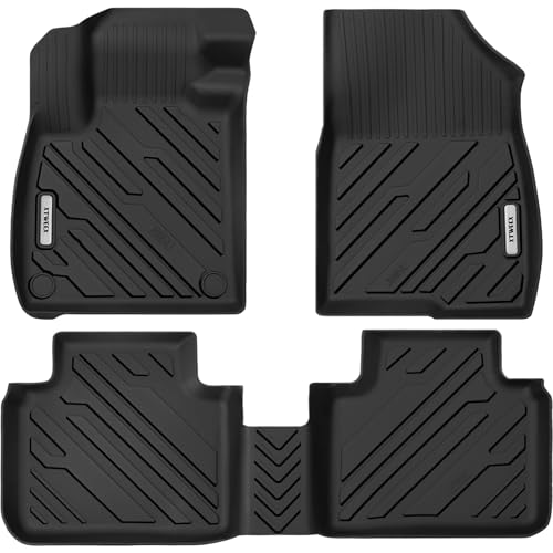 Floor Mats Fit for 2018-2022 Honda Accord (Include Hybrid Models) -3pcs 1st & 2nd Row Black All-Weather Protection Floor Liner TPE Car Liners - size: Honda, style: 18-22 Honda Accord