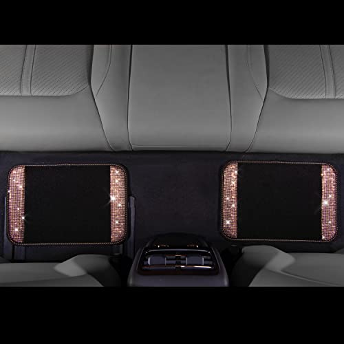 CAR PASS Bling Rhinestone Diamond Car Floor Mat, Crystal Sparkly Shining Glitter Carpet Waterproof Anti-Slip PVC Heel Pad, Universal for Interior Auto SUV,Sedan,Van,4pcs Girl Women Men, Champagne Gold - color: Gold Diamond