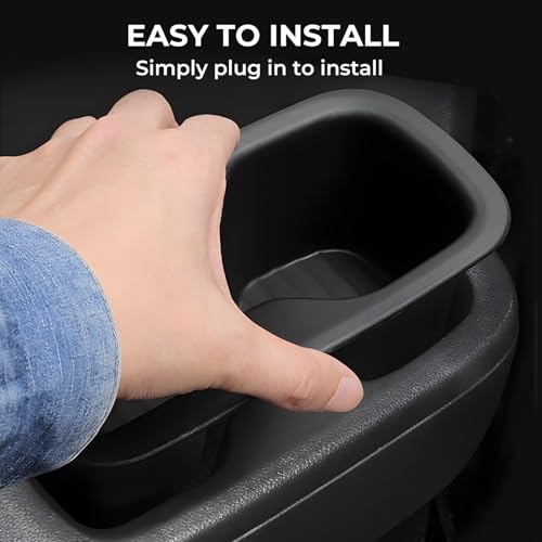 2PCS Rear Door Side Cup Holder Insert for Hyundai Santa Fe 6/7 Seat 2026 2025 2024, Interior Accessories TPE Cup Holder for Hyundai Santa Fe 2024-2026, Black - style: Door Side Cup Holder for 2024-2026 Santa Fe