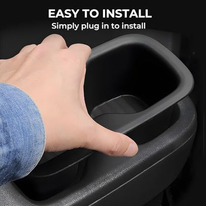2PCS Rear Door Side Cup Holder Insert for Hyundai Santa Fe 6/7 Seat 2026 2025 2024, Interior Accessories TPE Cup Holder for Hyundai Santa Fe 2024-2026, Black - style: Door Side Cup Holder for 2024-2026 Santa Fe