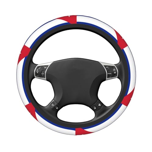 Cuban Flag Universal Steering Wheel Covers, Cute Car Accessories for Women Girls Car Truck - color: Cuban Flag