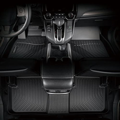 Binmotor-All Weather Car Floor Mats and Cargo Liner Set for Nissan Versa 2020-2025, 2 Rows with Cargo Mat Set, TPE Liners for Versa Accessories Mats Trunk Liner Mat-Black - style: 1) Car Mats for Nissan Versa (2020-2025)