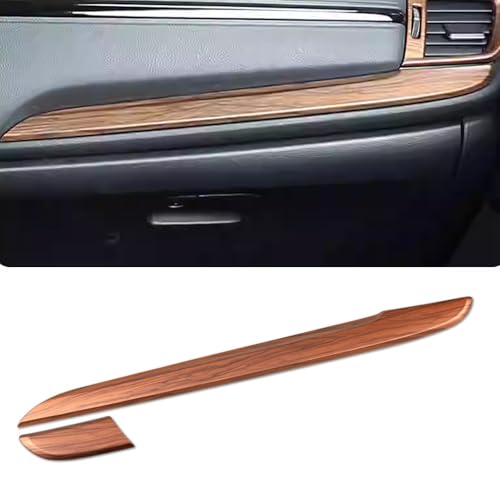 XITER 2PCS ABS Car Interior Center Consoles Instrument Panel Stickers Dashboard Cover Trims Accessories for Honda CRV 2017 2018 2019 2020 2021 2022,Peach Wood Texture - color: Peach Wood Texture, size: Central Control Dashboard Panel Cover