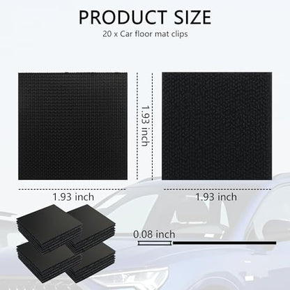 20PCS Car Floor Mat Retainer for Automotive Carpet,Super-Adhesive Hidden Car Mat Clips Keep Car Mats from Sliding,Universal Anti Skid Mat for Truck Mats,Car Seat Cushion (20PCS) - color: 20PCS