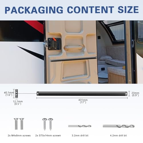 Aluminum Universal RV Screen Door Closer Kit，Automatic Door Protector with Adjustable Tension, Cushioned Closing Camper Screen Doors Spring Closer for RV Camper Travel Trailer