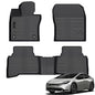 Auxko All Weather Floor Mats Fits for Toyota Prius & Prius Prime 2023 2024 2025 2026 TPE Rubber Liners Accessoires for Prius Odorless All Season Guard Anti-Slip Car Protector Mats Black - size: prius|23-2026|floor mats