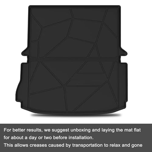 KUST Trunk Cargo Mat for 2011-2019 Ford Explorer, Rear Cargo Trunk Liner for Explorer Accessories All Weather Protection TPE Rubber Raised Edge - style: Explorer 2011-2019 │ Trunk Mat