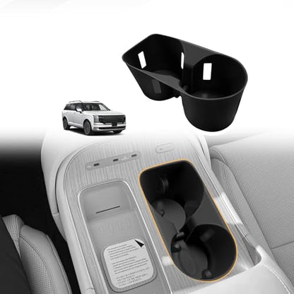 Muslogy Center Console Cup Holder Inserts Compatible with 2026 Hyundai Palisade Accessories Middle Console Drink Holder Silicone Liner Organizer Non-Slip Drink Stopper - size: 2026 Palisade