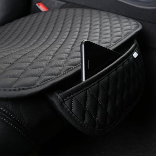 West Llama Pu Leather Car Seat Bottom Covers Protectors Include 1 Rear Bench Seat Cover Universal Fit 90% Vehicles,Black - color: E-Black, size: Universal Fit - Rear Only