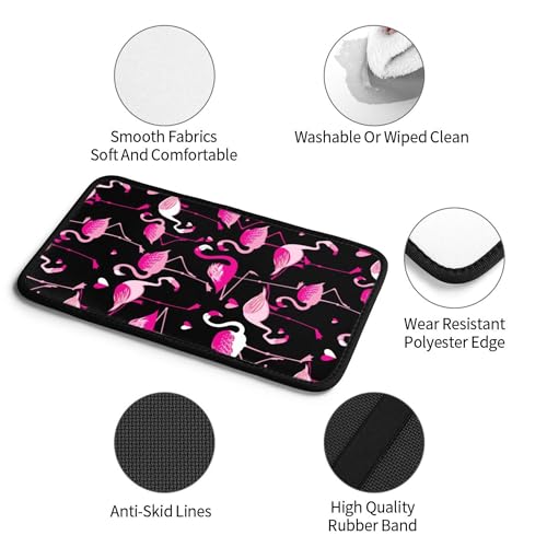 Bright Pink Flamingo Car Armrest Cover Pad Universal Cute Fashion Auto Center Console Armrest Cover Pads Breathable Comfort Black Car Armrest Seat Protector for Women Girls - color: Bright Pink Flamingo White Pink Heart