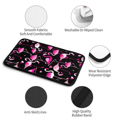Bright Pink Flamingo Car Armrest Cover Pad Universal Cute Fashion Auto Center Console Armrest Cover Pads Breathable Comfort Black Car Armrest Seat Protector for Women Girls - color: Bright Pink Flamingo White Pink Heart