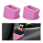 2PCS Car Seat Belt Buckle Holder, Easy Access Silicone Auto Seatbelt Buckle Booster, Seat Belt Buckles Fixer Cover Makes Receptacle Stand Upright Buckling for Kids, Car Accessories (Pink) - color: Pink
