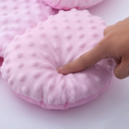 Pro Goleem Infant Car Seat Head Neck Body Support, Ultra-Soft Minky and Microfiber Car Seat Strap Pads, Perfect for Stroller, 2-in-1 Reversible, Girls, Pink - color: Pink-p