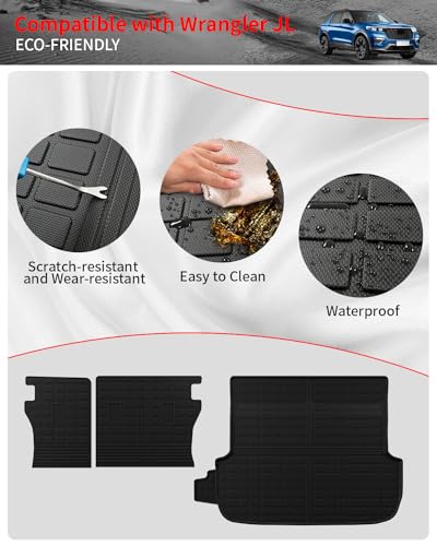 Floor Mats Compatible with 2020-2025 Subaru Outback Cargo Liner Cargo Mat Trunk Liner TPE All Weather Back Seat Cover Protector 2024 Outback Accessories (Trunk Mat+Bakcrest Mats+Floor Mats) - style: For Subaru Outback | 2020-2025