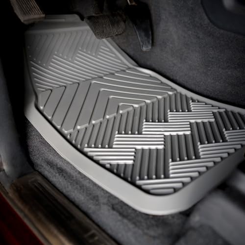 ClimaTex Heavy Duty Car, Truck, Van, and SUV Automotive Floor Mat for Floor Protection, Weatherproof Deep Channel No-Slip Front and Back Seat Liner Mats, 3 Piece Set, Gray - color: Grey, style: 3-Piece Set